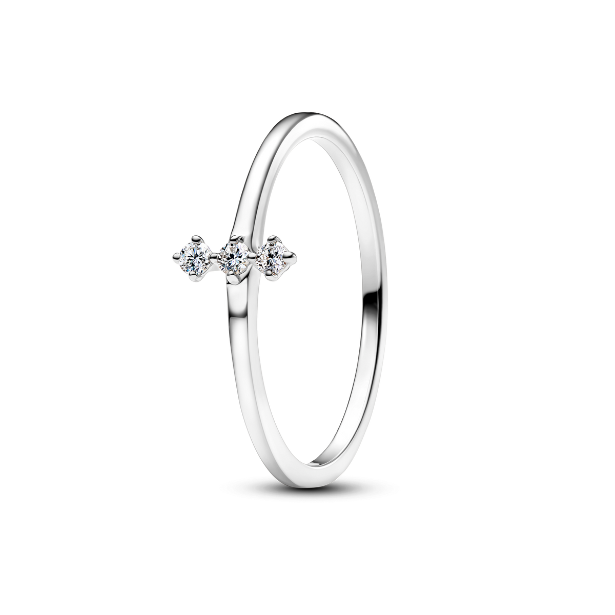 Pandora Era Lab-Grown Diamond White Gold Open and Trio Ring Set