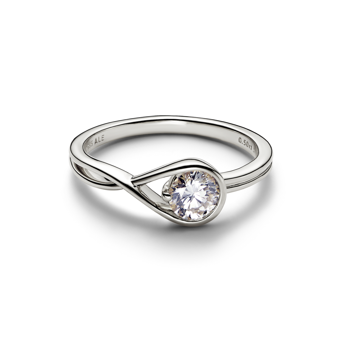 Pandora Infinite 14k White Gold Lab-grown Diamond Ring