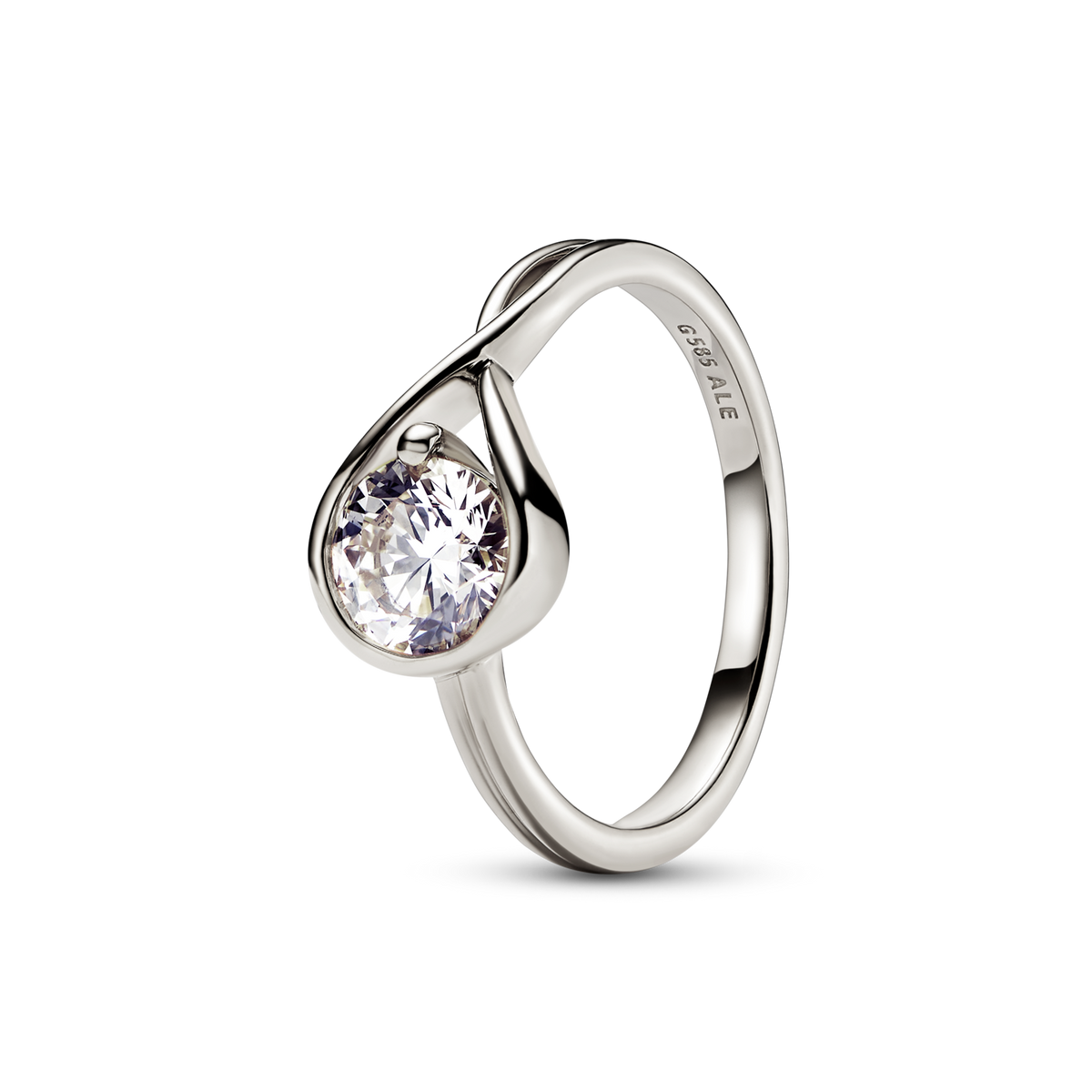 Pandora Infinite 14k White Gold Lab-grown Diamond Ring