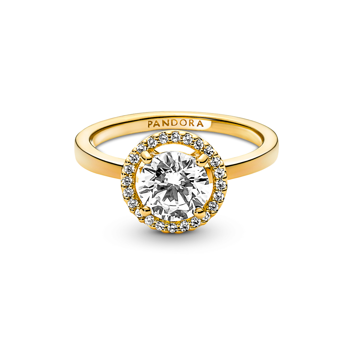 Sparkling Round Halo Ring