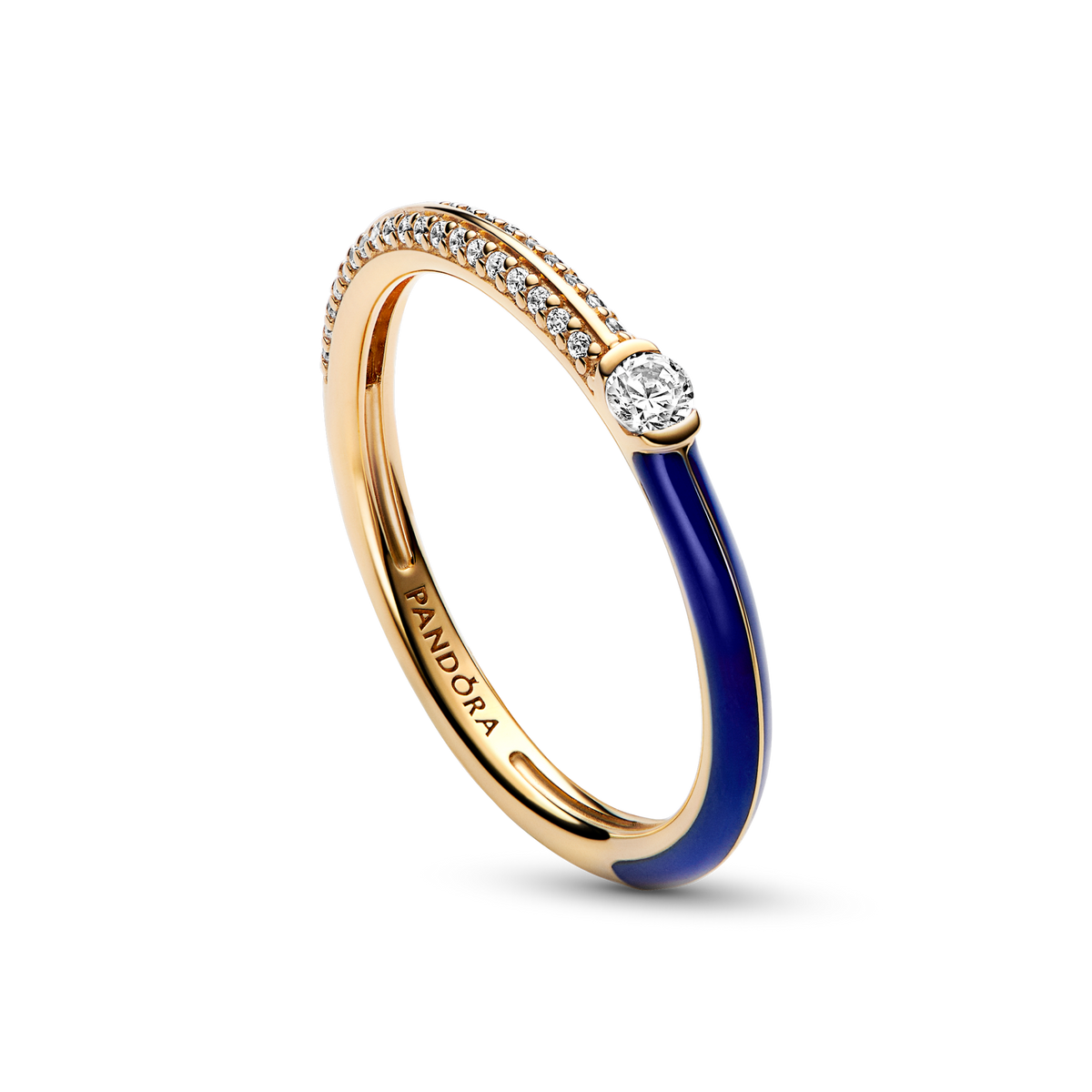 Pandora ME Pavé & Blue Dual Ring