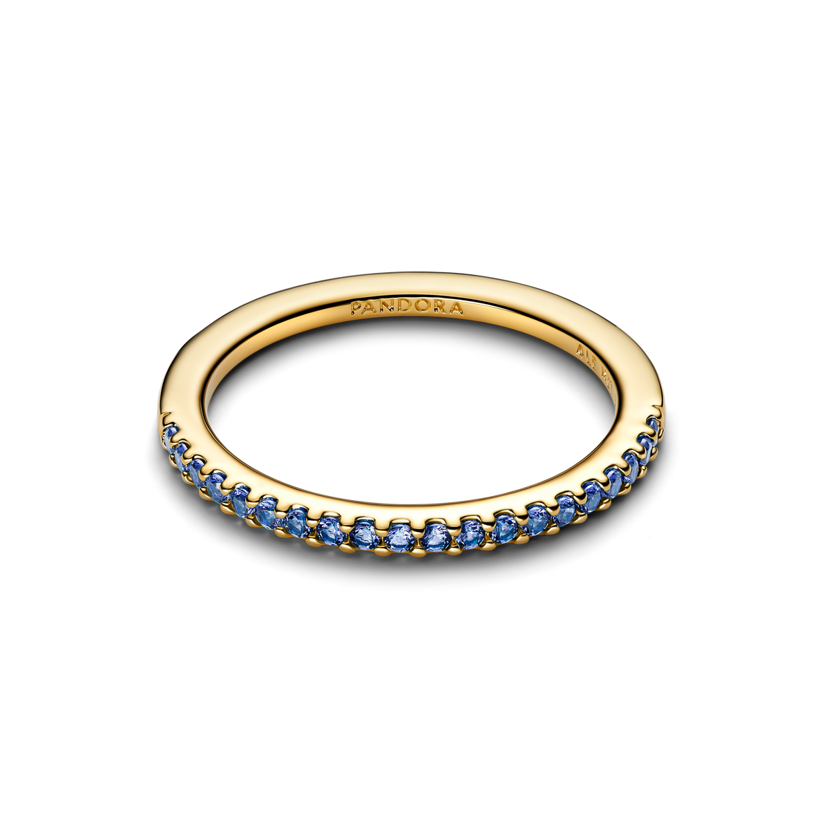 Sparkling Blue Half-Eternity Band Ring