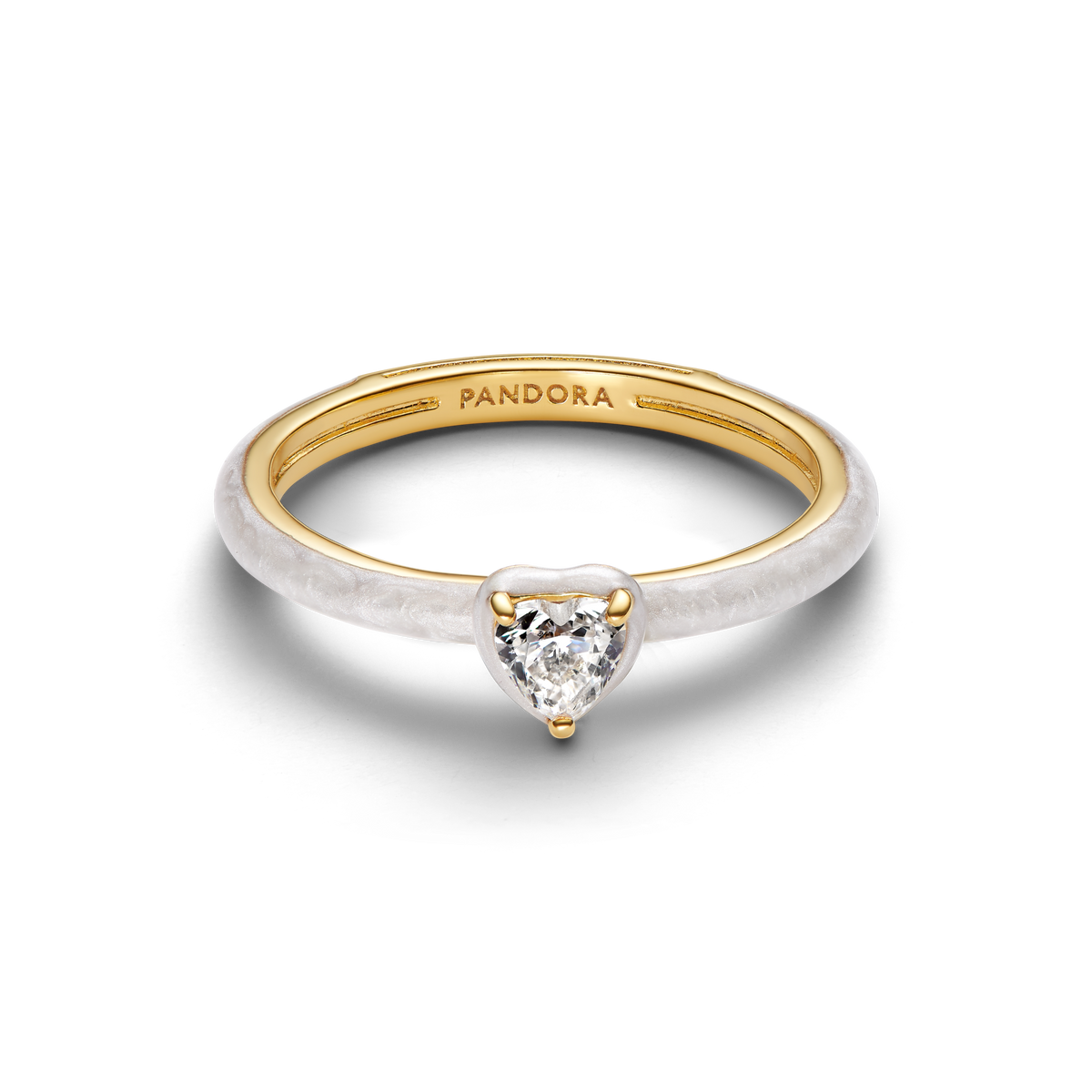 White Chakra Heart Ring