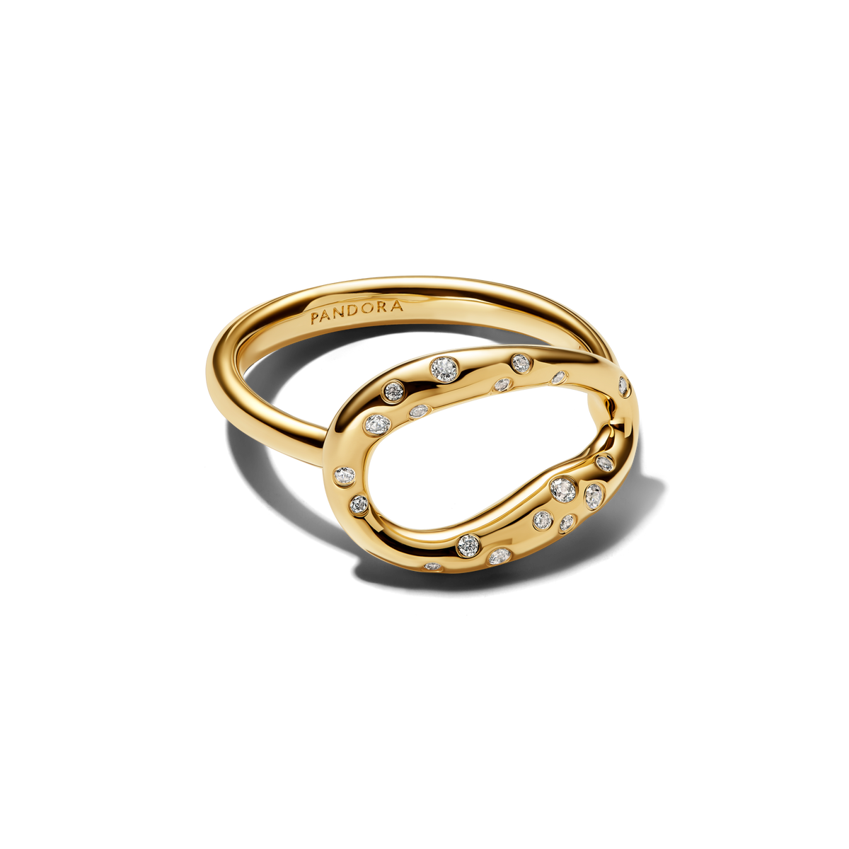 Organically Shaped Stone-Set Statement Ring