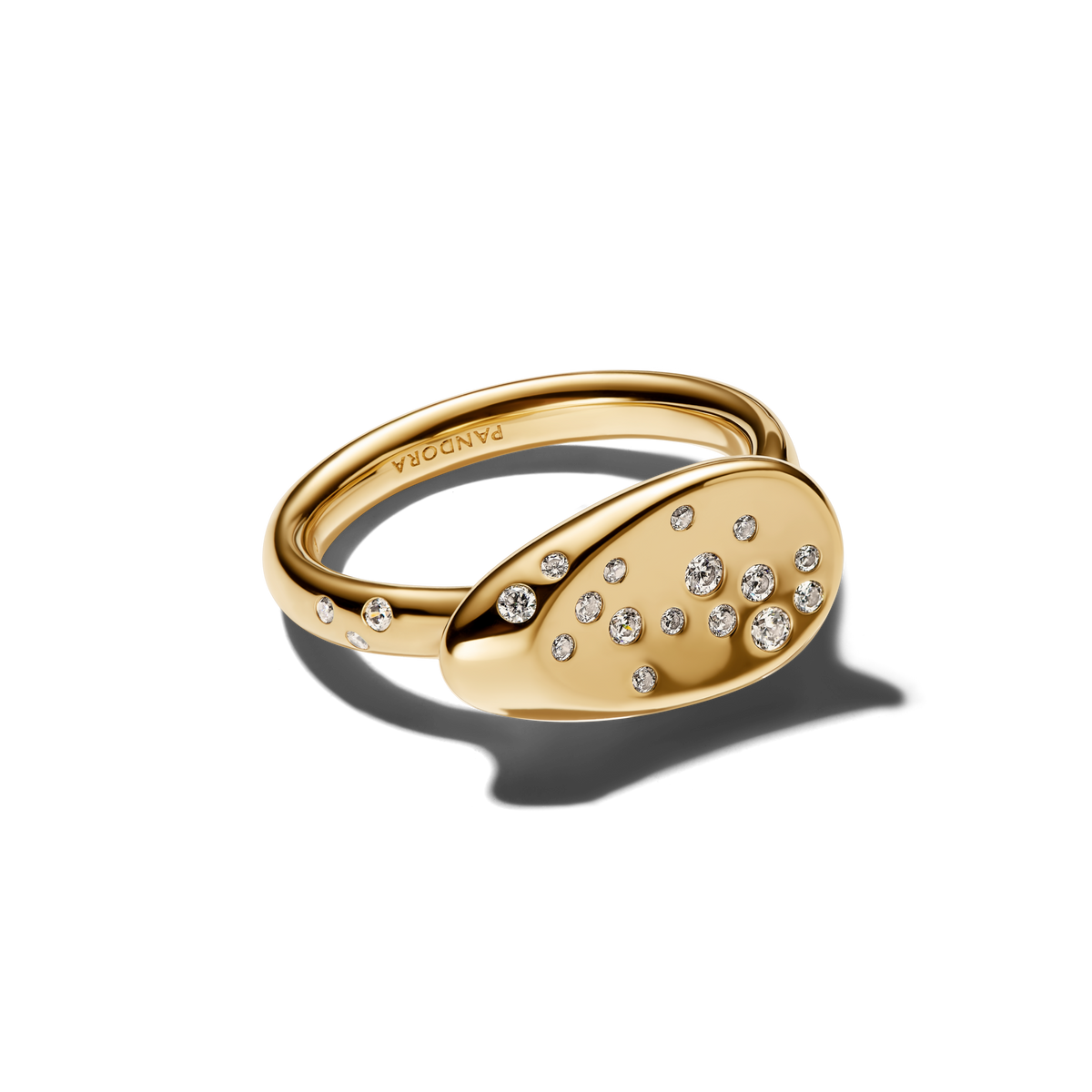 Medium Stone-Set Oval Signet Ring