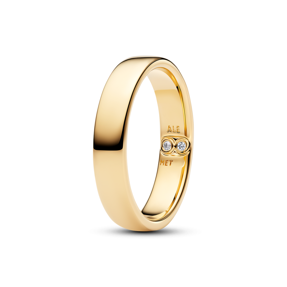 Two Tone Engraving Ring Set