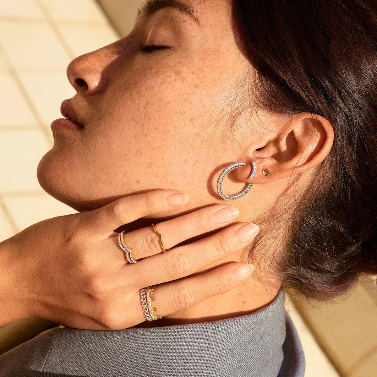 Sparkling Wishbone Ring