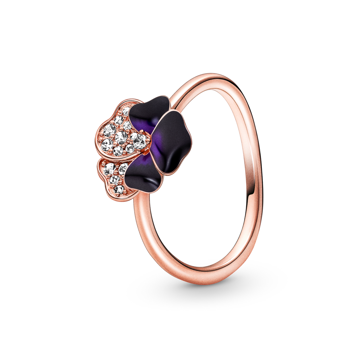 FINAL SALE - Deep Purple Pansy Flower Ring