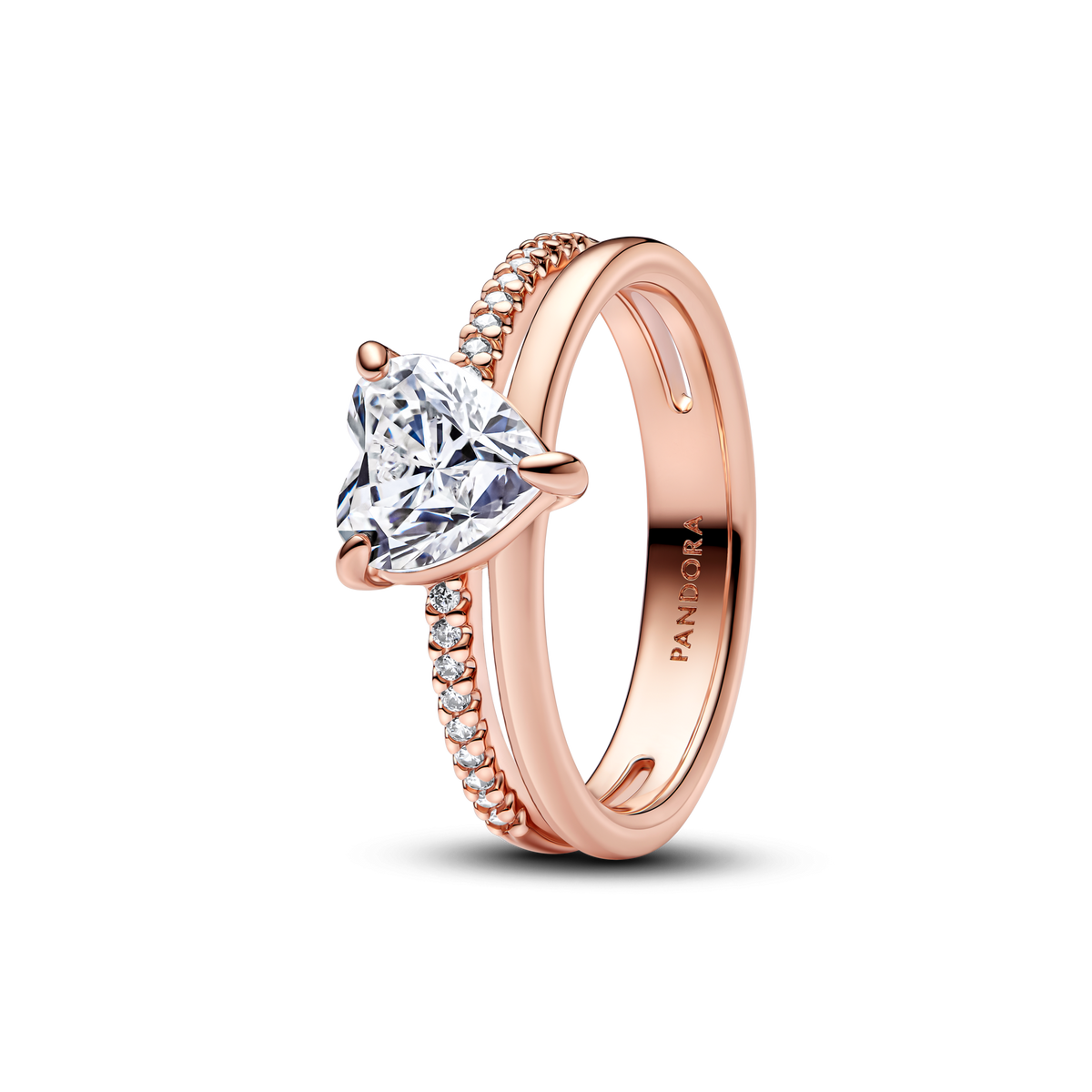 Double Band Heart Ring