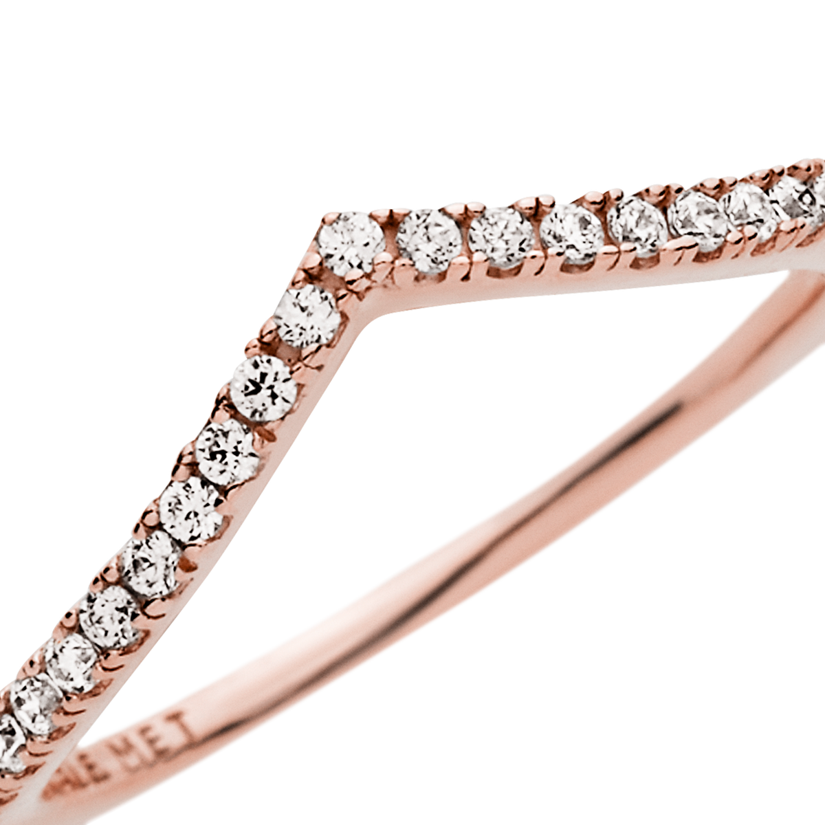 Sparkling Wishbone Ring
