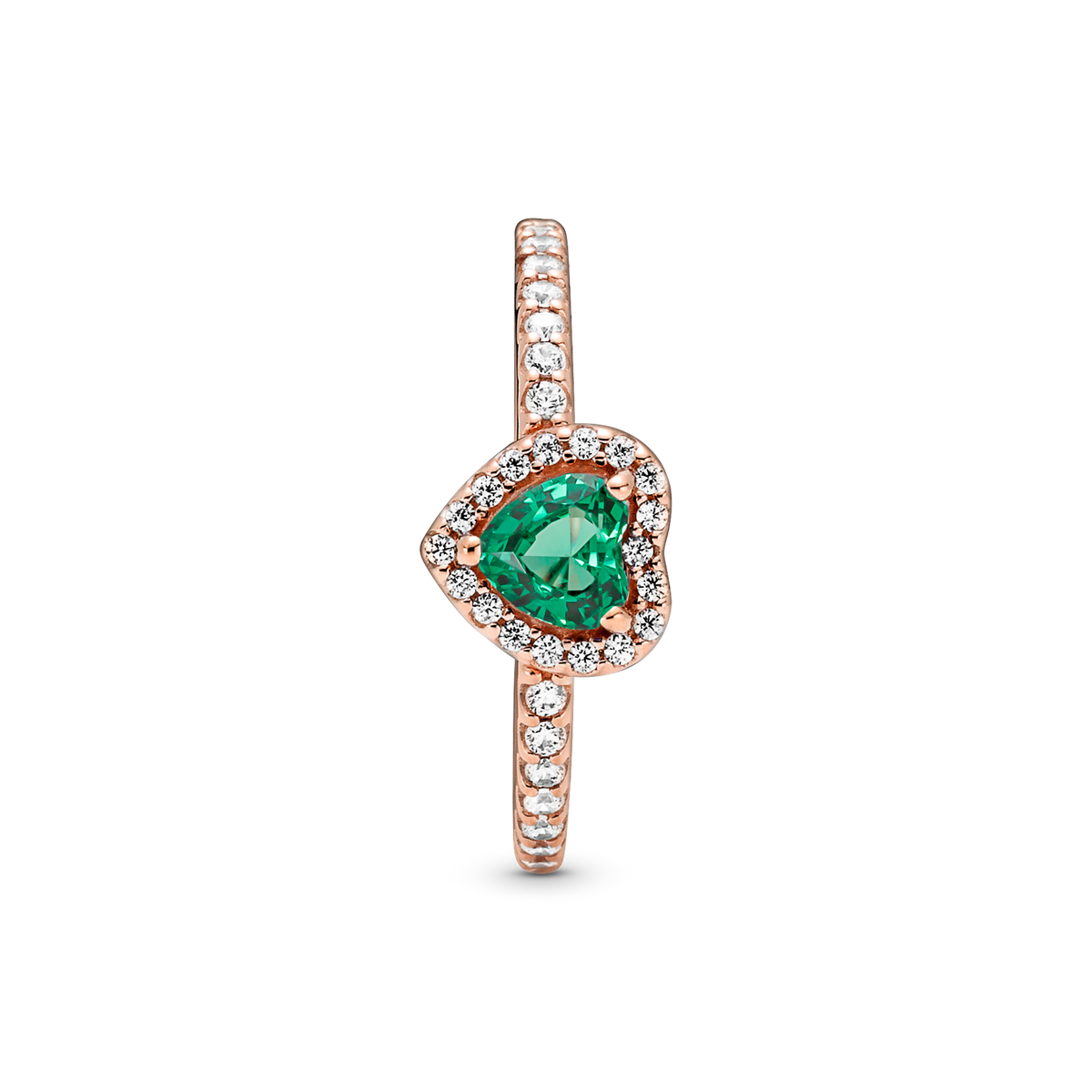 Sparkling Elevated Heart Ring