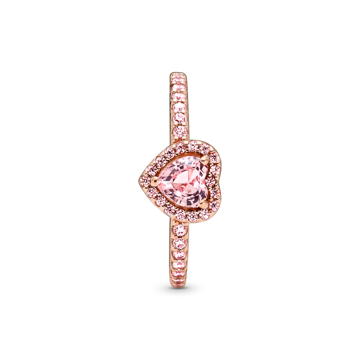 Sparkling Elevated Heart Ring