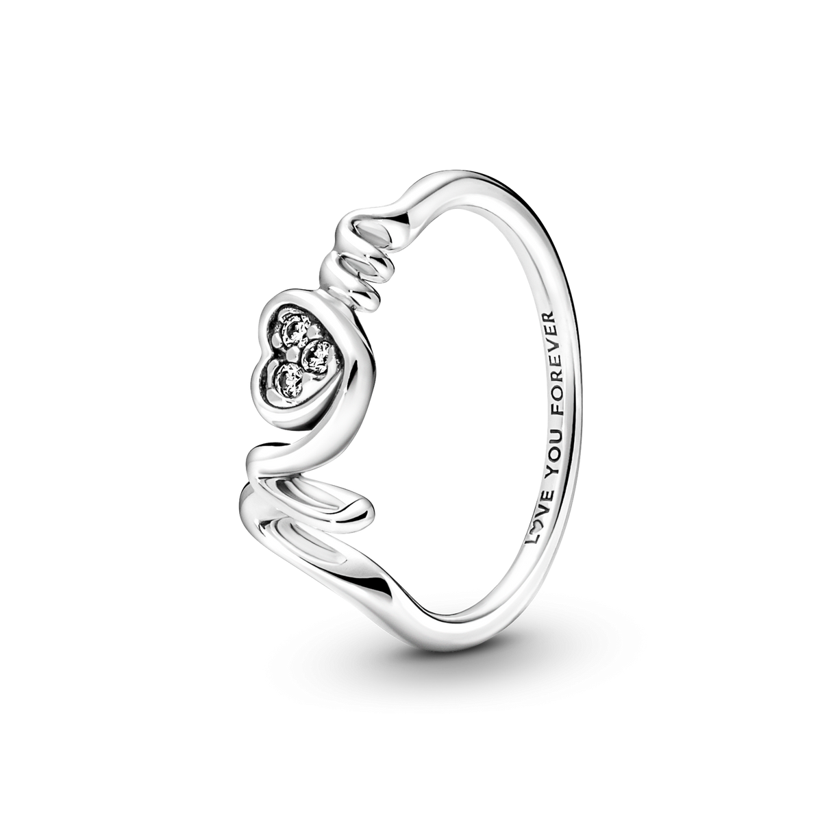 Mom Pavé Heart Ring