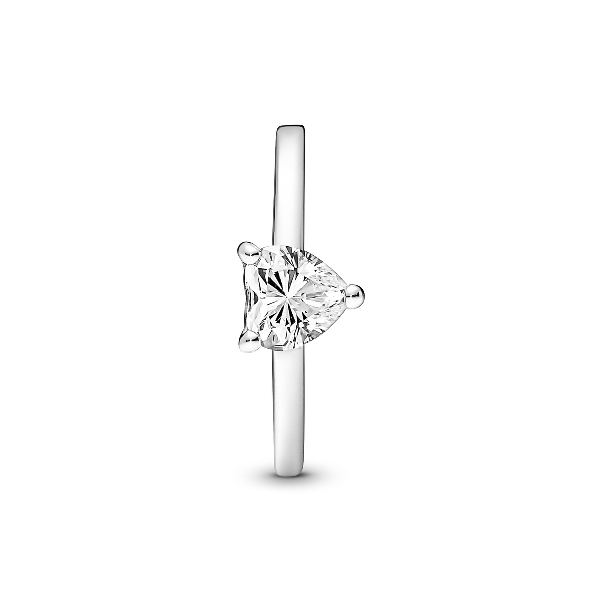 Sparkling Heart Solitaire Ring