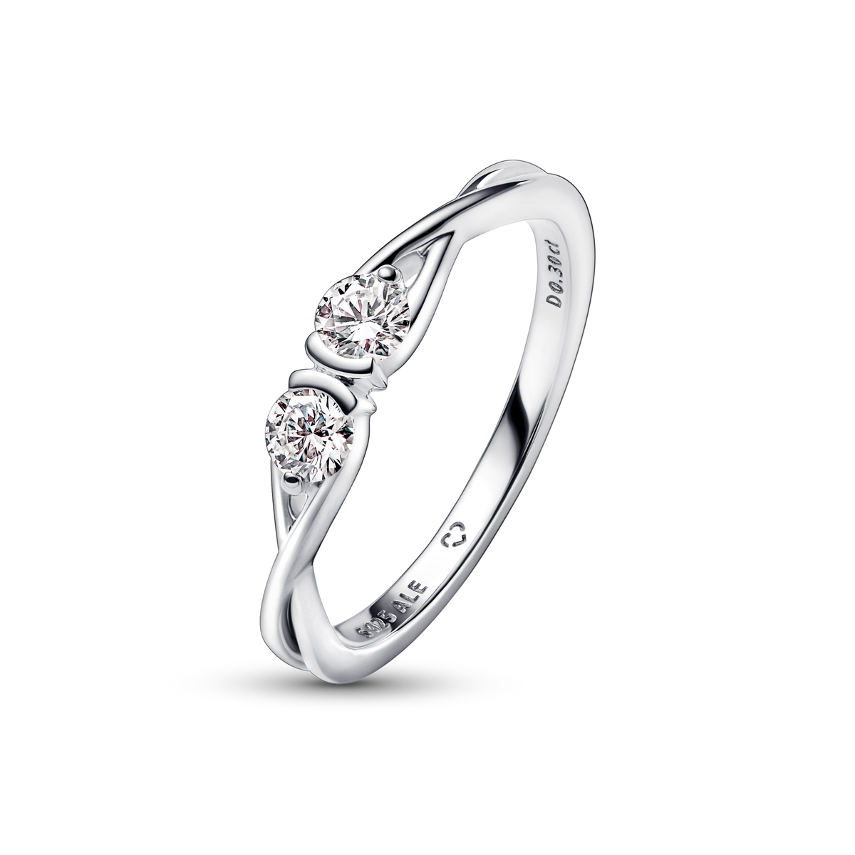 Pandora Infinite Sterling Silver Double-Facing Lab-grown Diamond Ring
