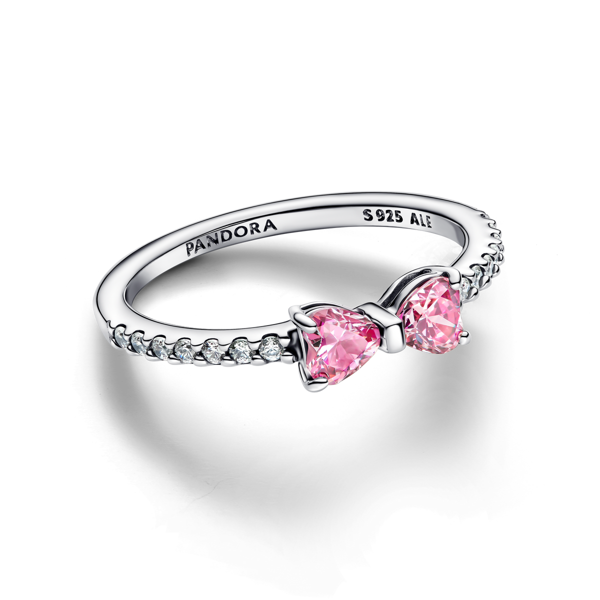 Sparkling Pink Bow Ring