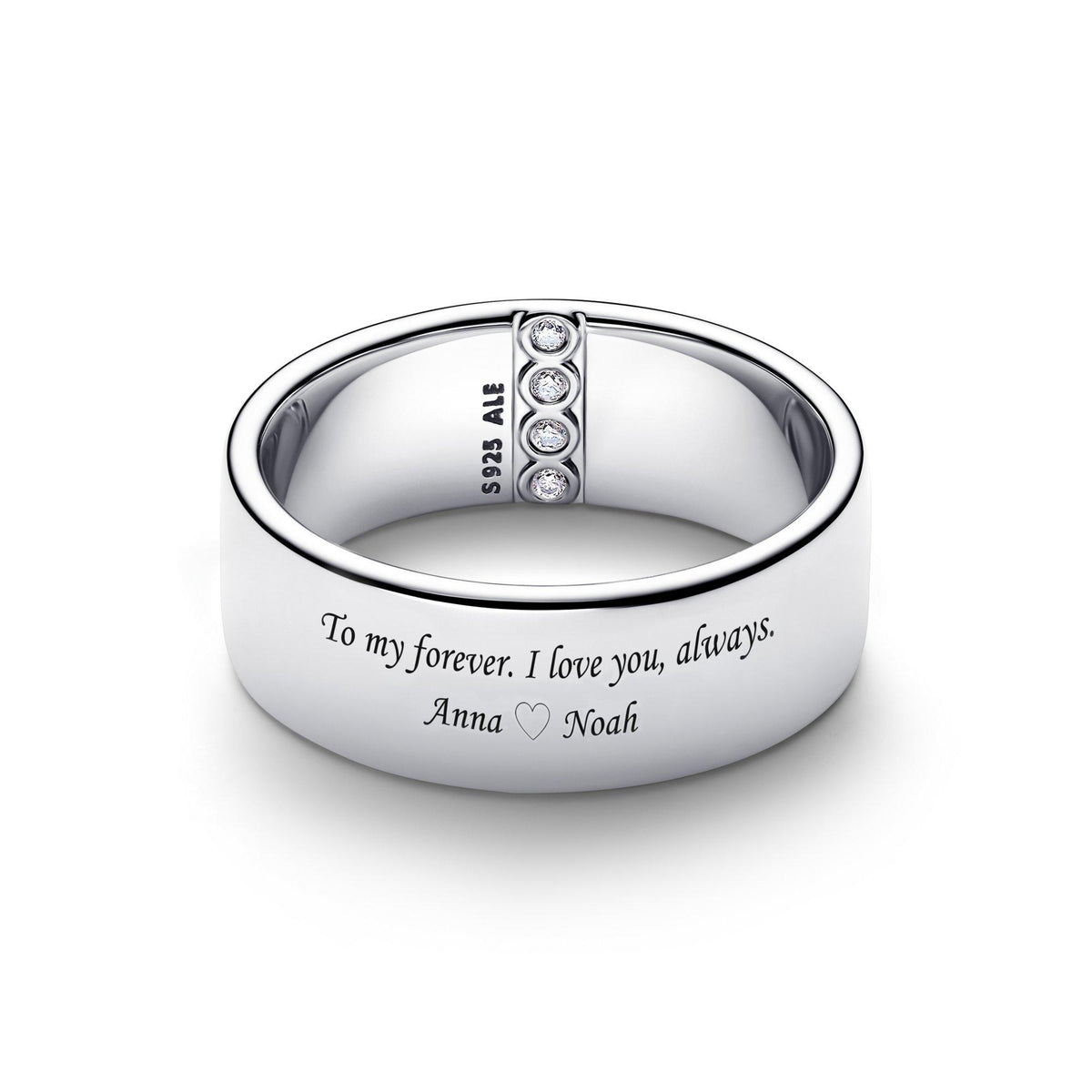 Engravable Wide Band Ring