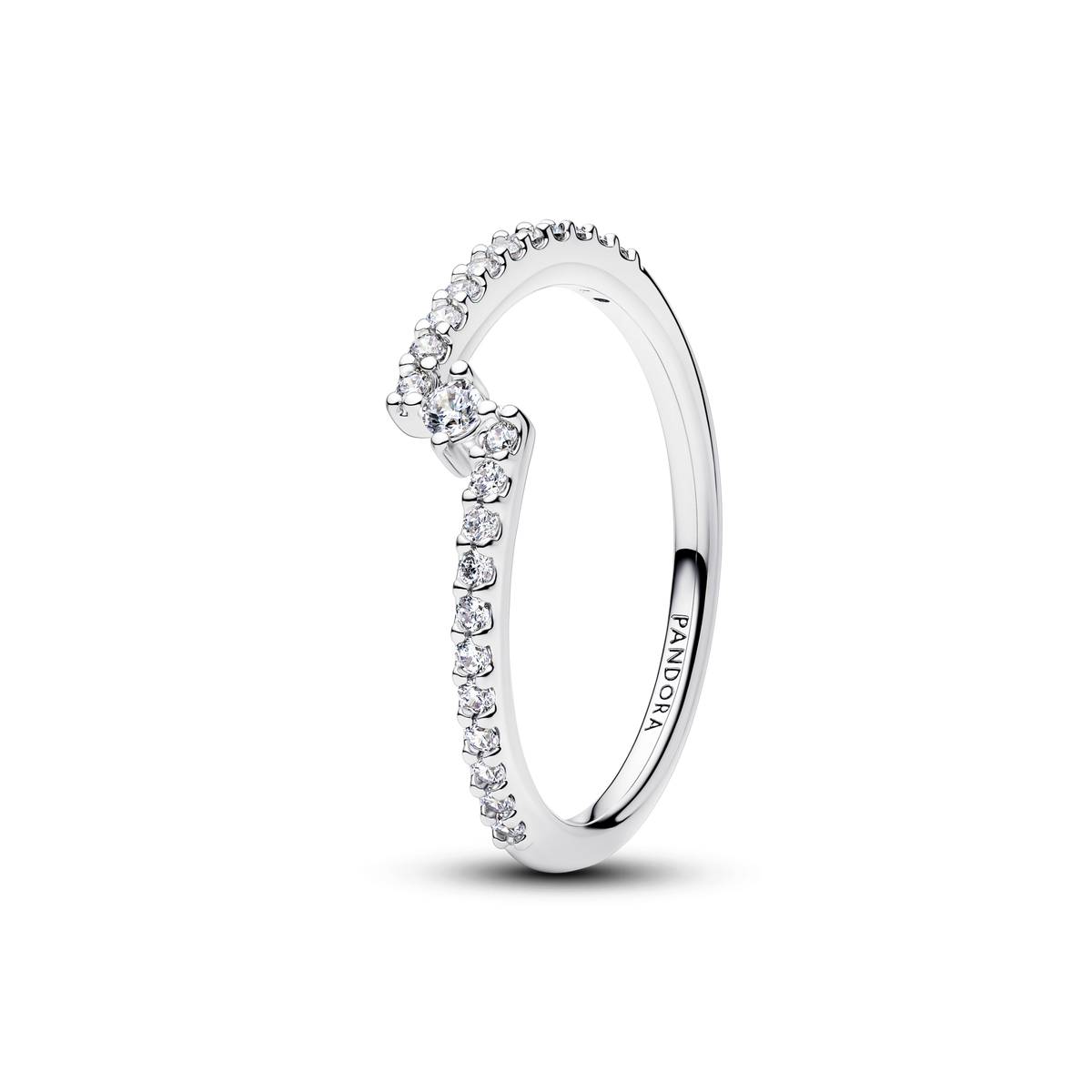 Sparkling Split Pave Two Tone Ring Set