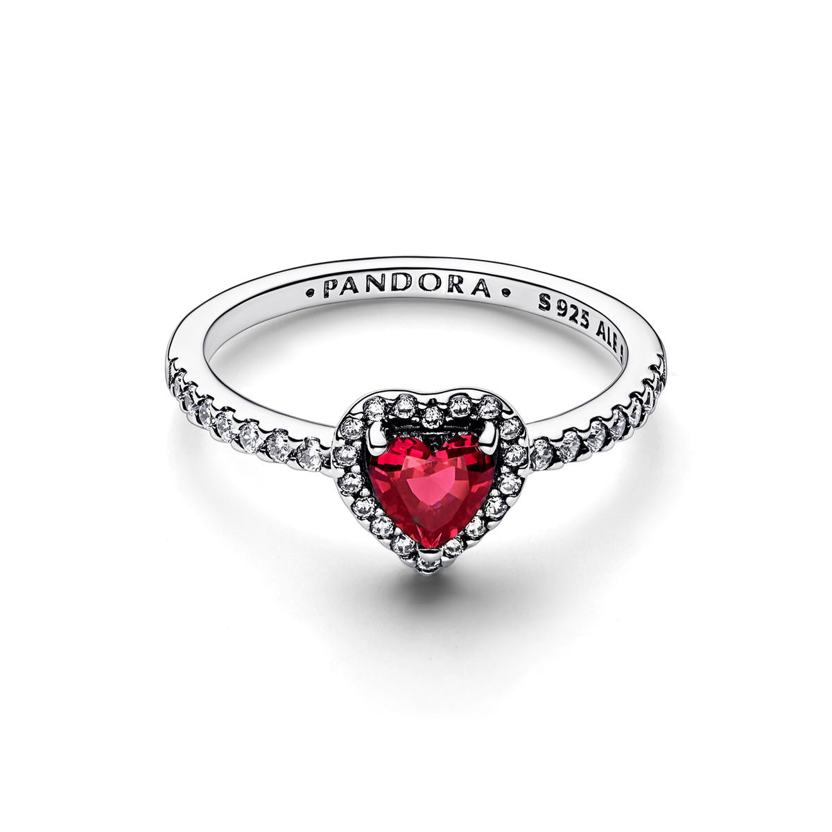 Elevated Red Heart Ring