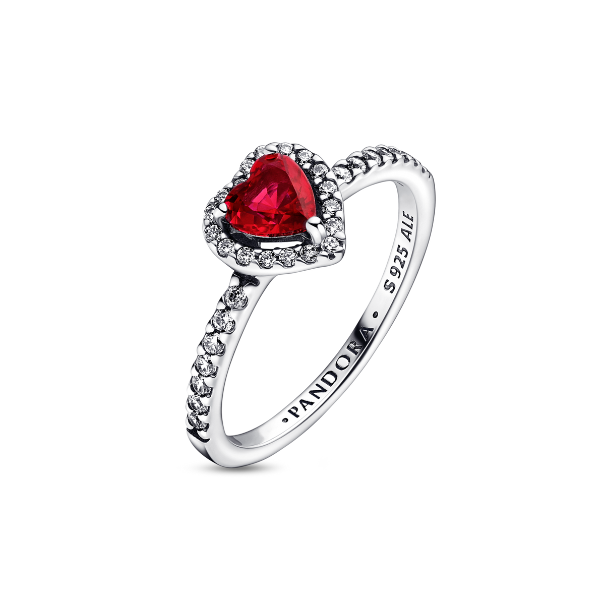 Elevated Red Heart Ring