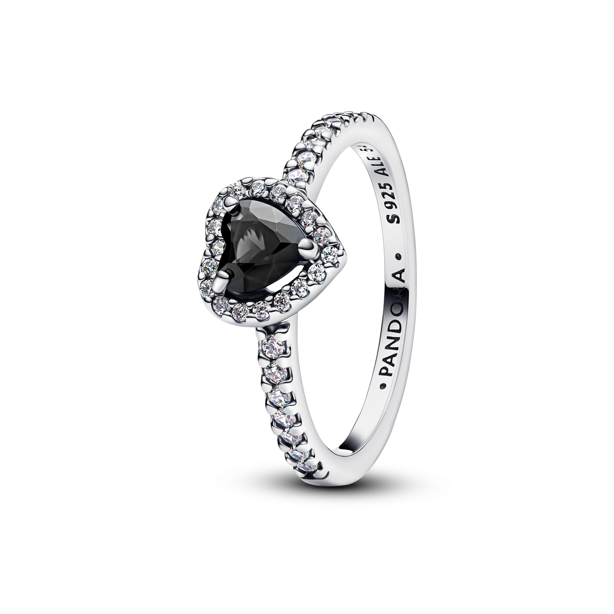 Elevated Black Heart Ring