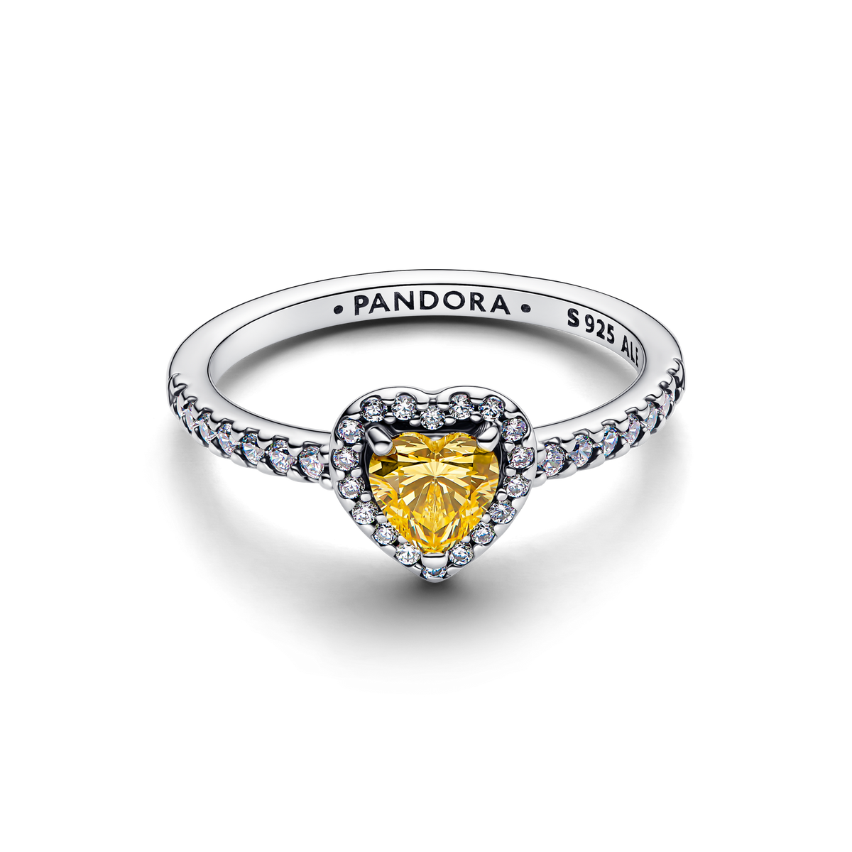 Sparkling Elevated Heart Ring