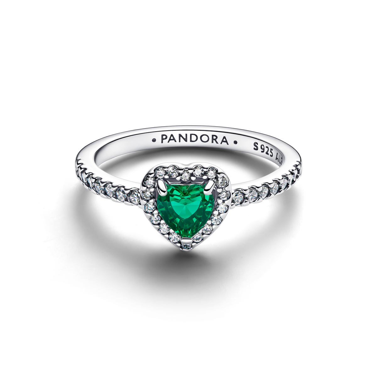 Elevated Royal Green Heart Ring