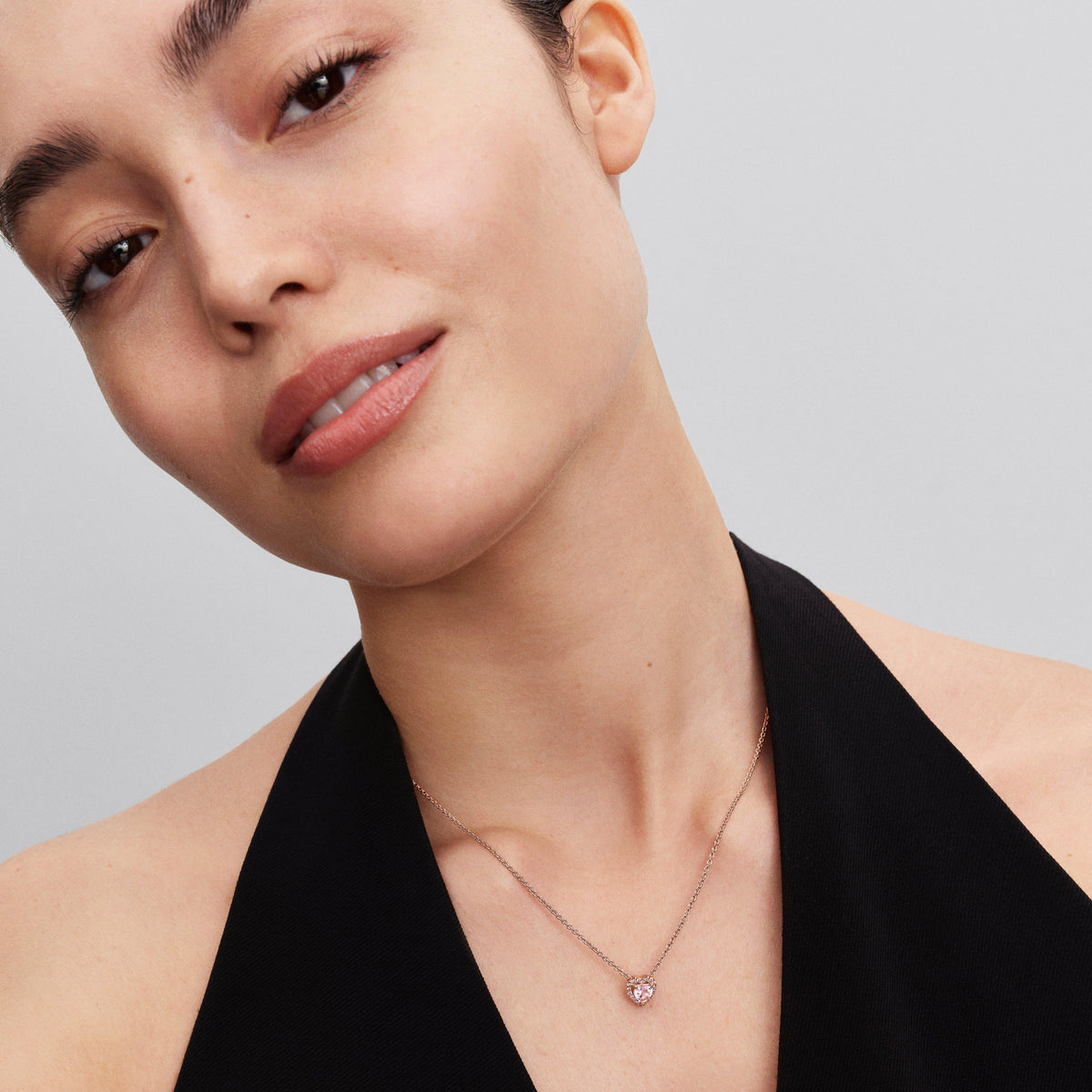 Pink Heart Collier Necklace