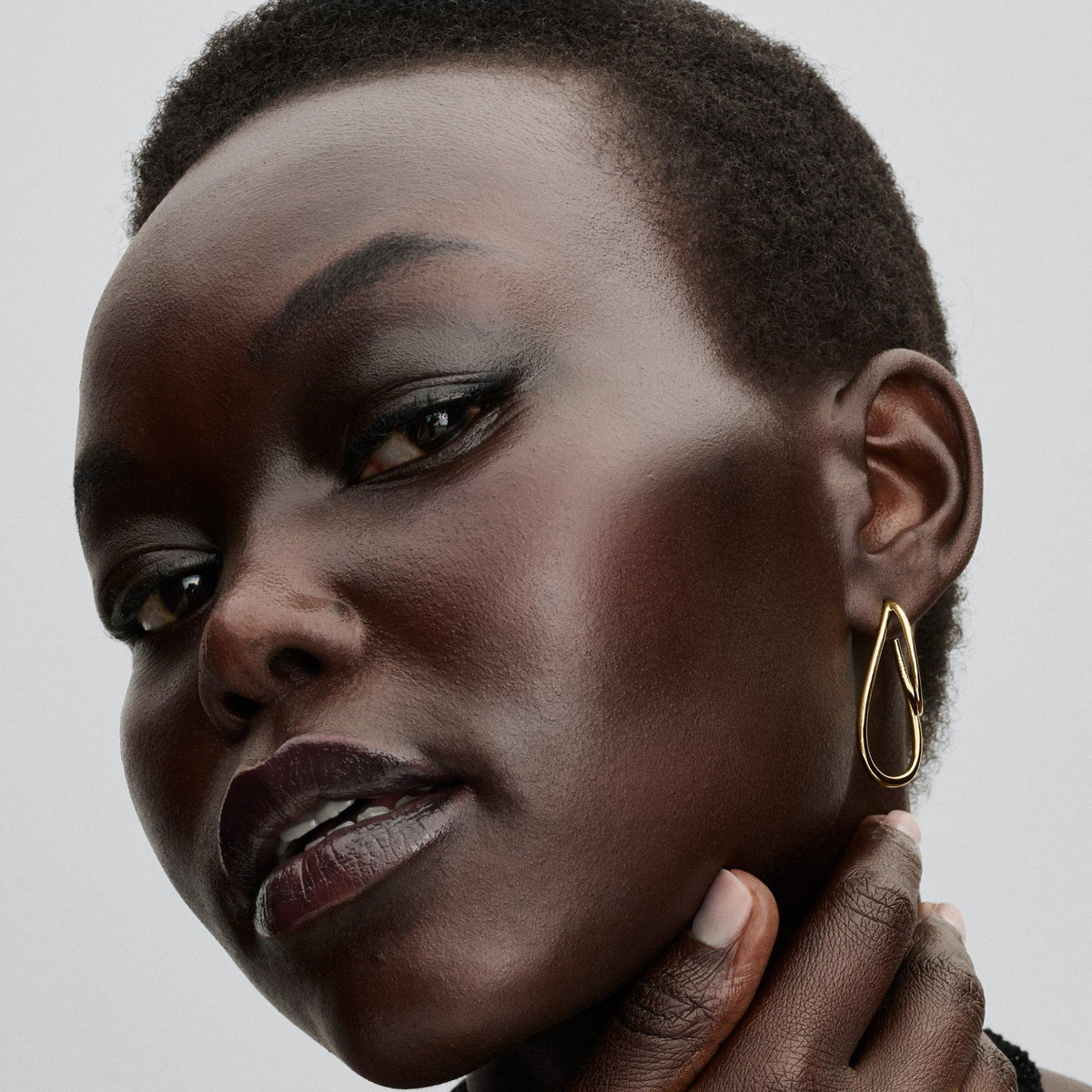 Organically Shaped Double Hoop Earrings