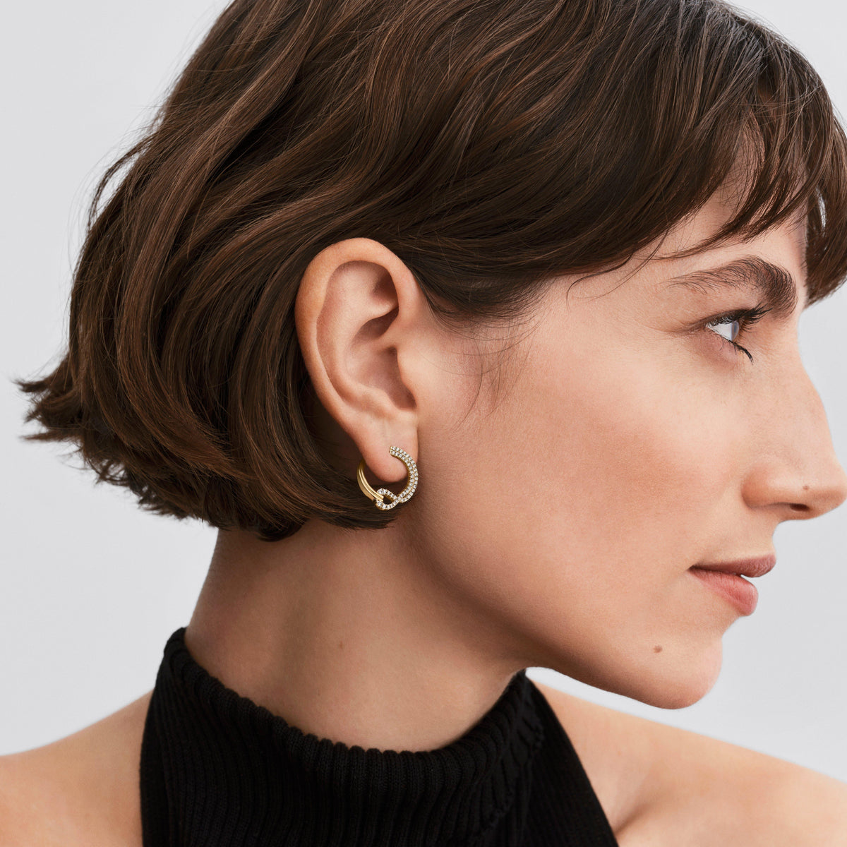 Pandora Infinite Lab-grown Diamond Pavé Open Circle Stud Earrings