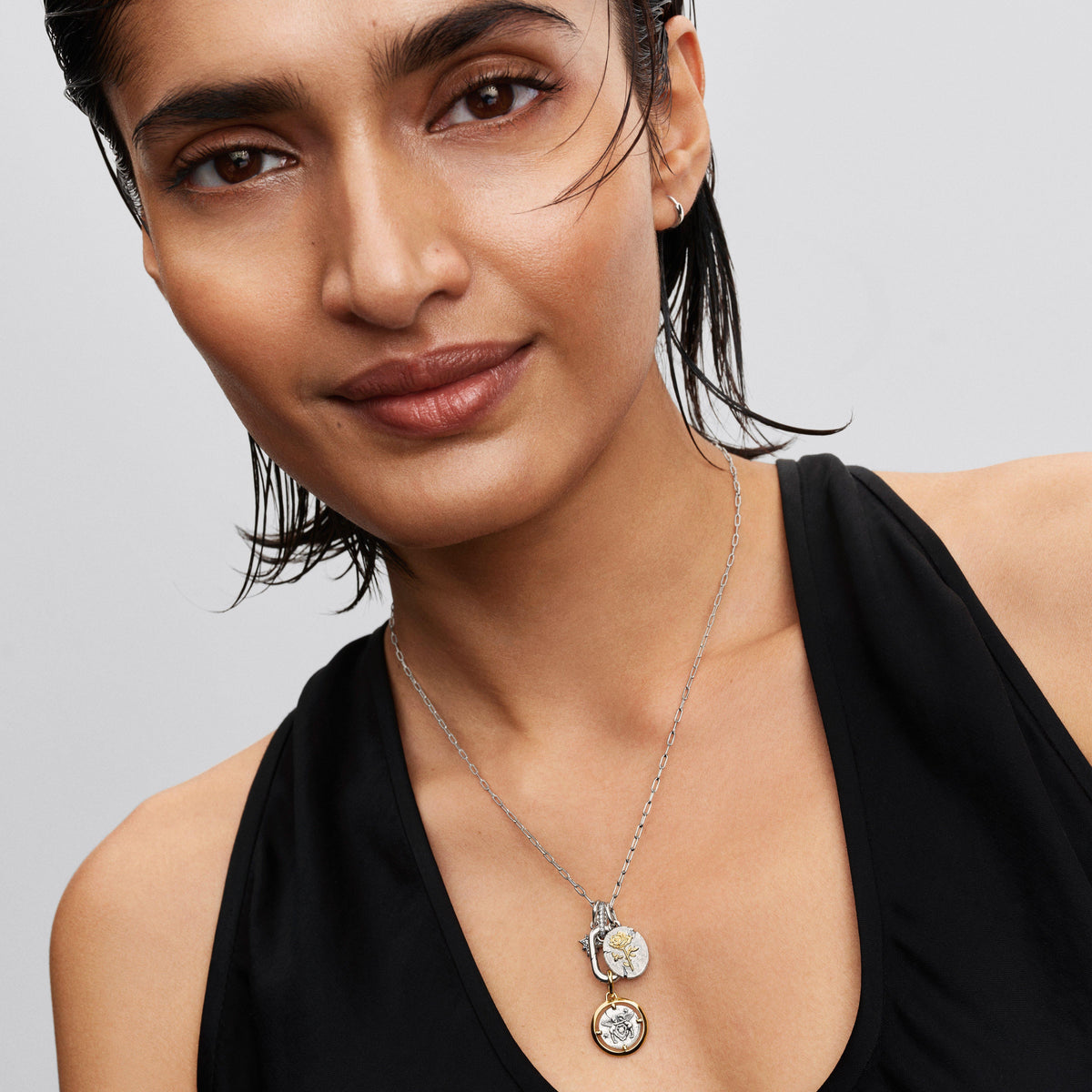 Openable Link Pendant Necklace