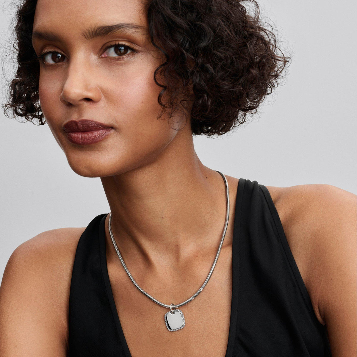 Engravable Square Tag Pendant