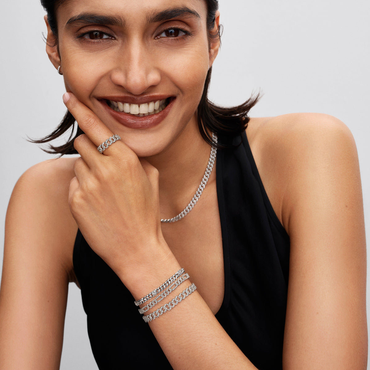 Pavé Cuban Chain Ring