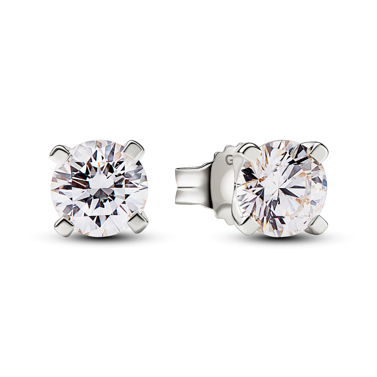 Pandora Era 14k White Gold Lab-grown Diamond Earrings