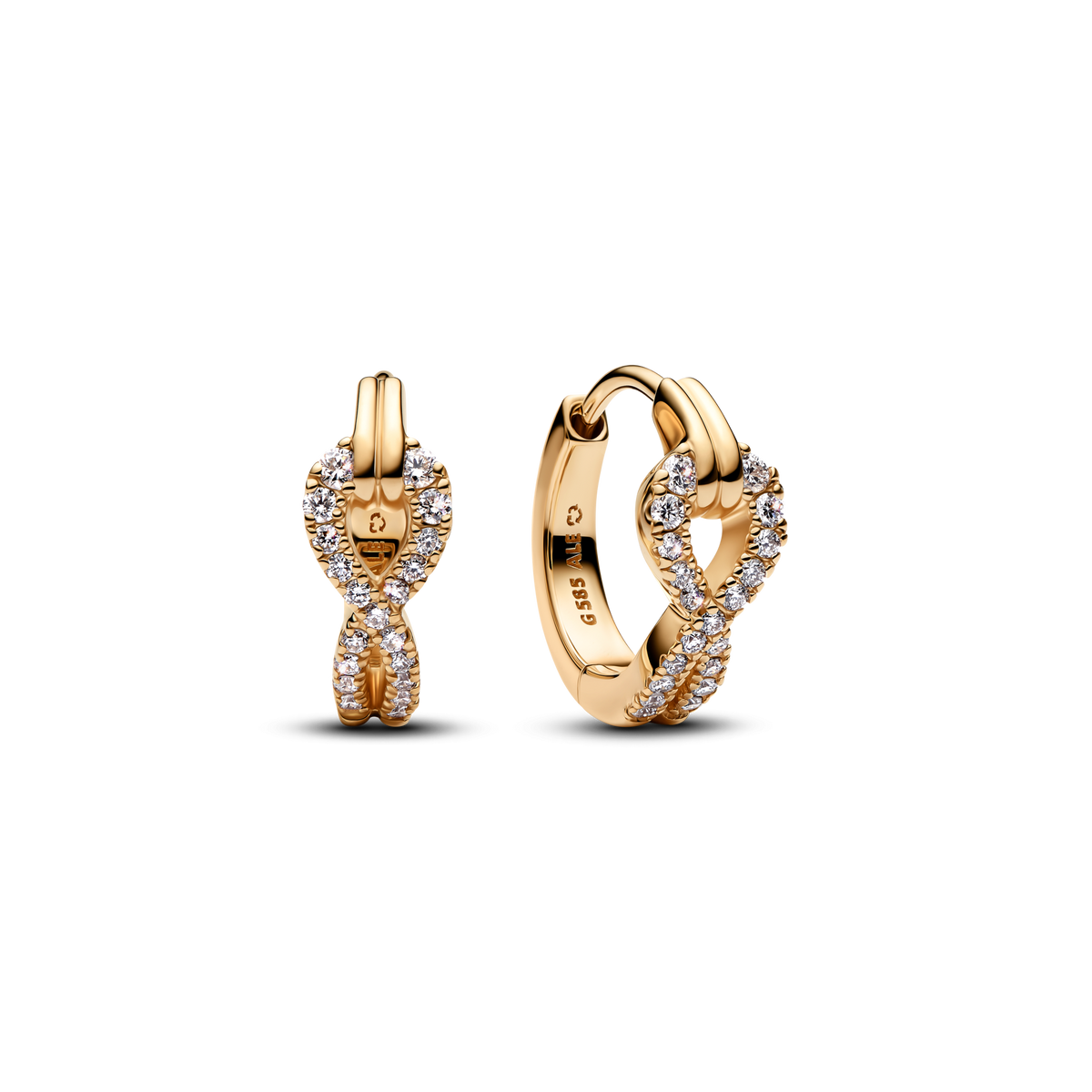 Pandora Infinite Lab-grown Diamond Pavé Hoop Earrings