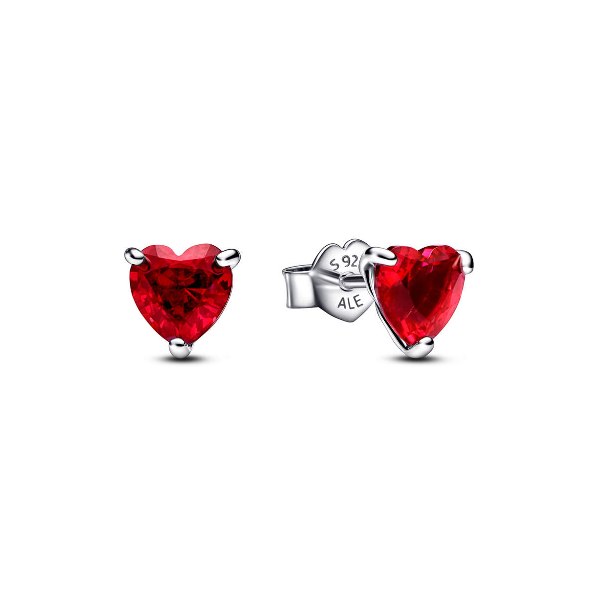 Red Heart Stud Earrings