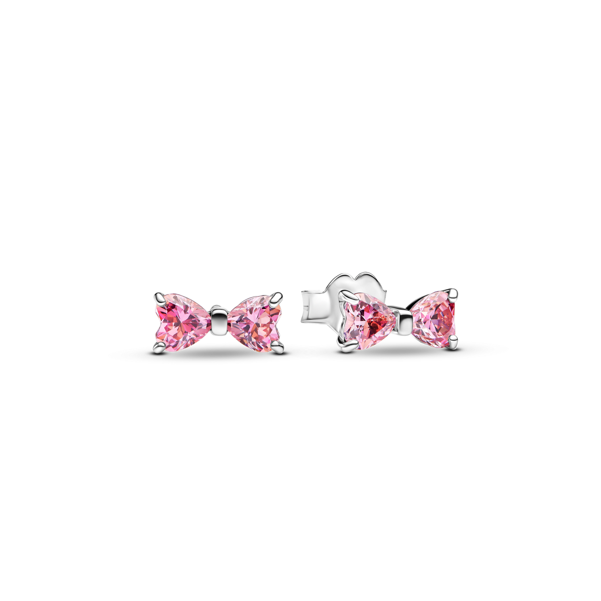 Sparkling Pink Bow Ring Set
