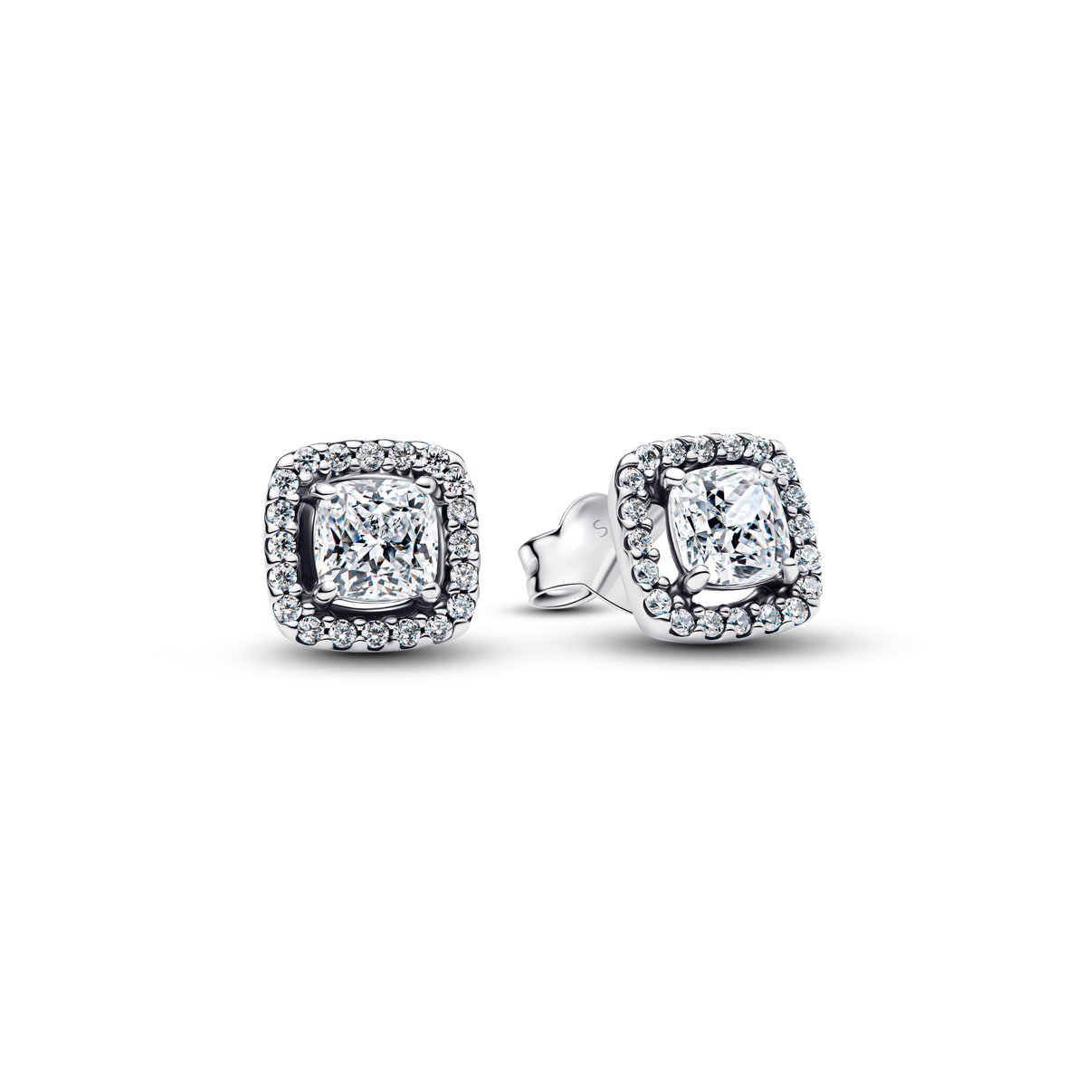 Square Halo Stud Earrings