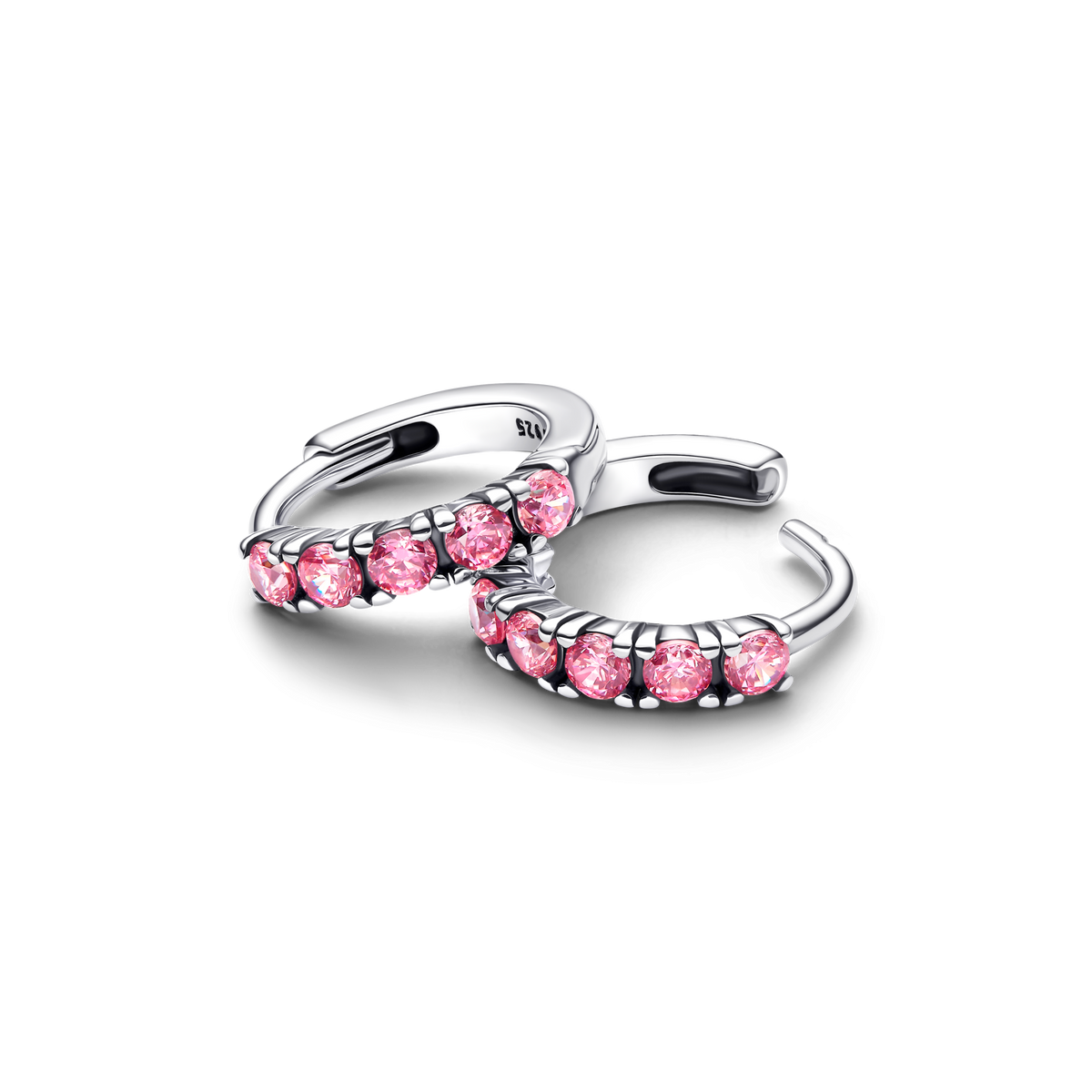 Pink Huggie Earrings