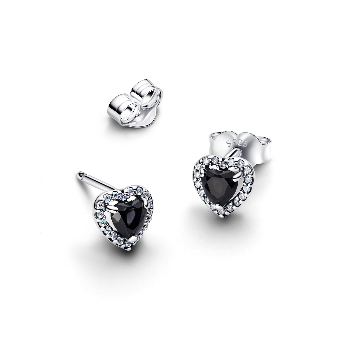 Elevated Heart Stud Earrings