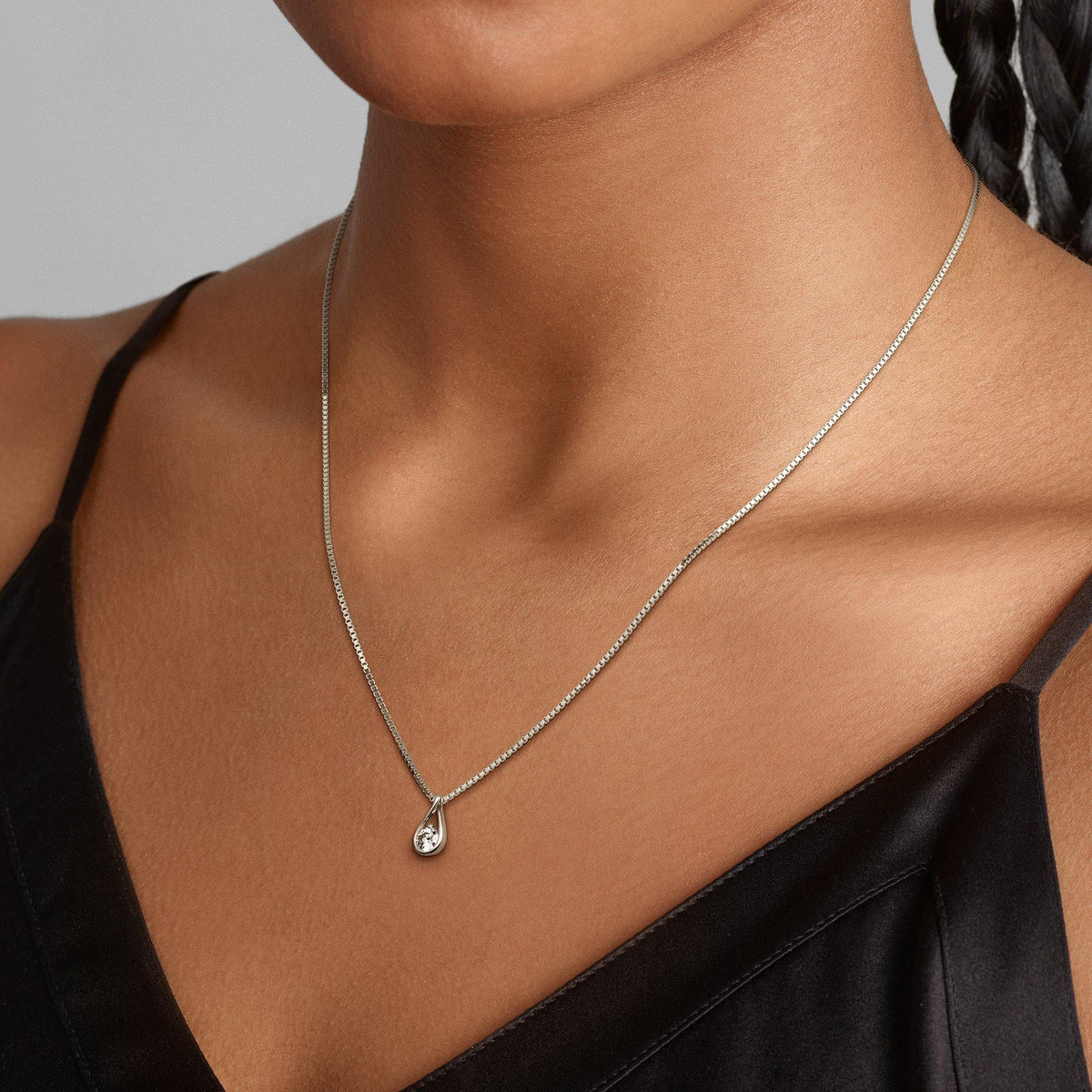 Pandora Infinite 14k White Gold Lab-grown Diamond Pendant Necklace