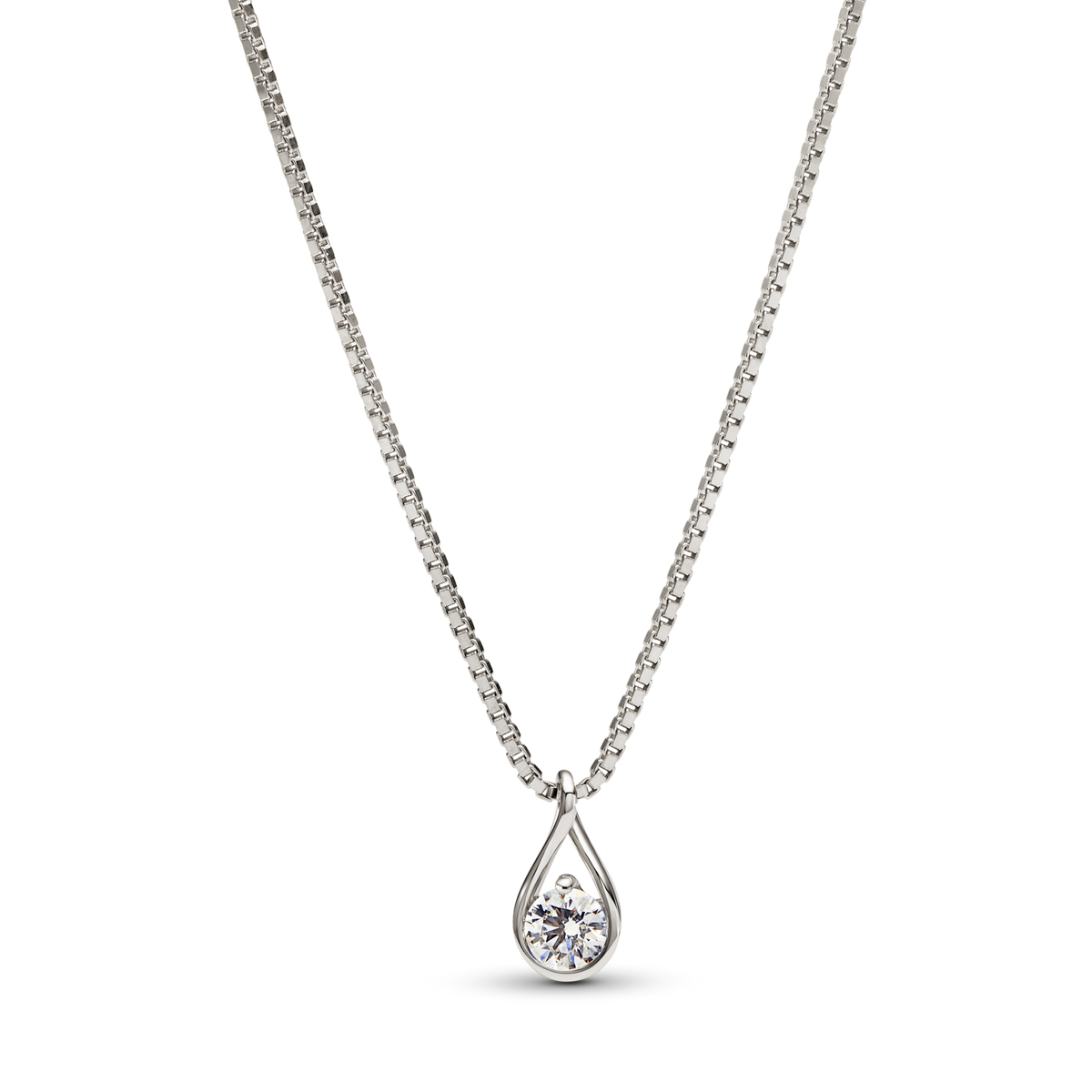 Pandora Infinite 14k White Gold Lab-grown Diamond Pendant Necklace