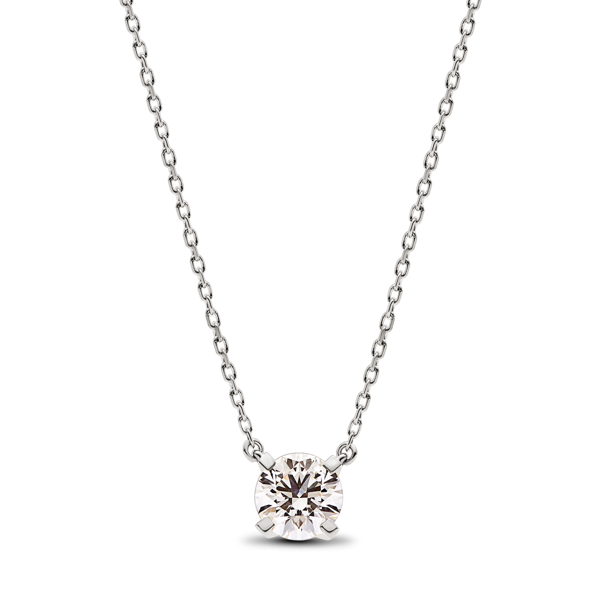 Pandora Era 14k White Gold Lab-grown Diamond Pendant Necklace