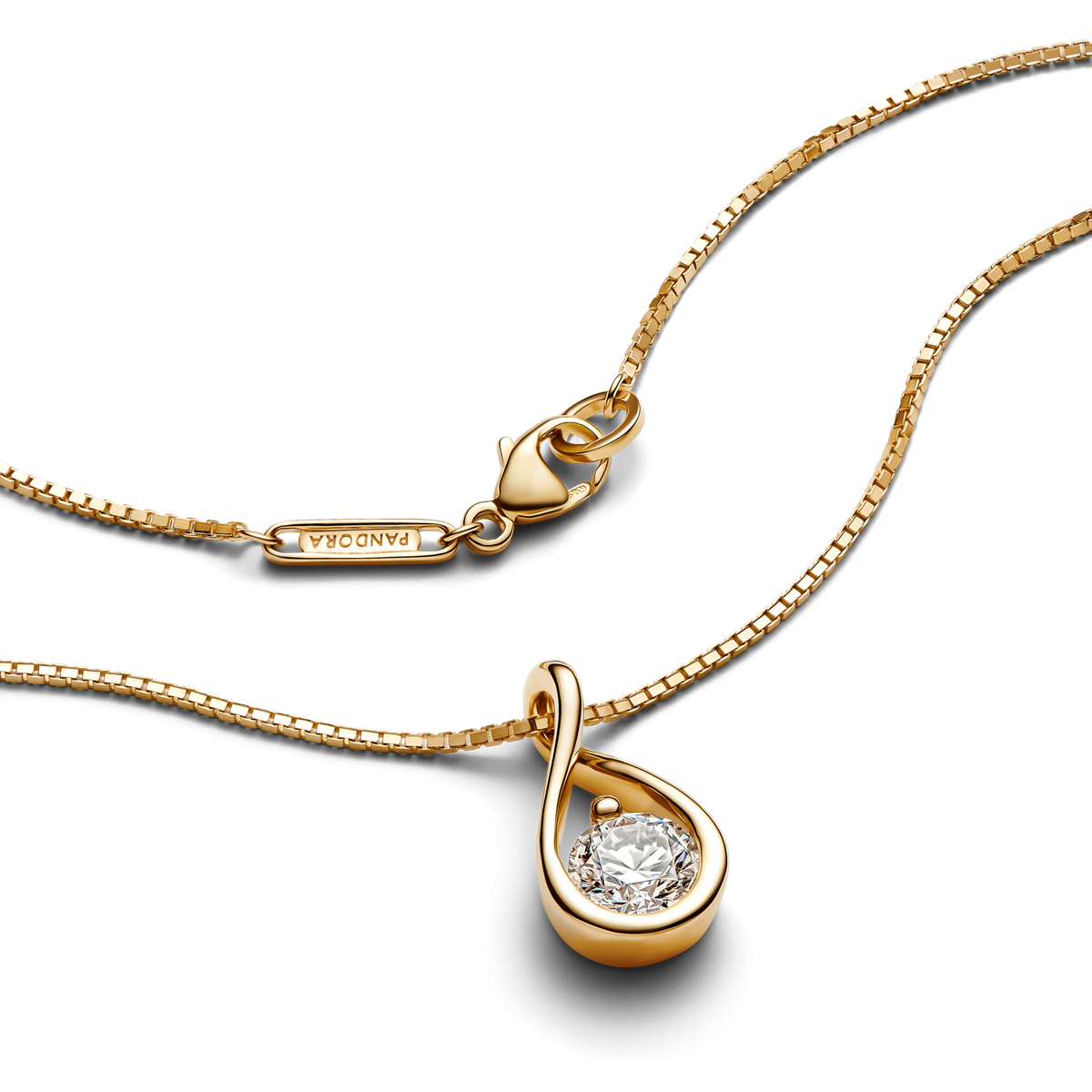 Pandora Infinite 14k Gold Lab-grown Diamond Pendant Necklace