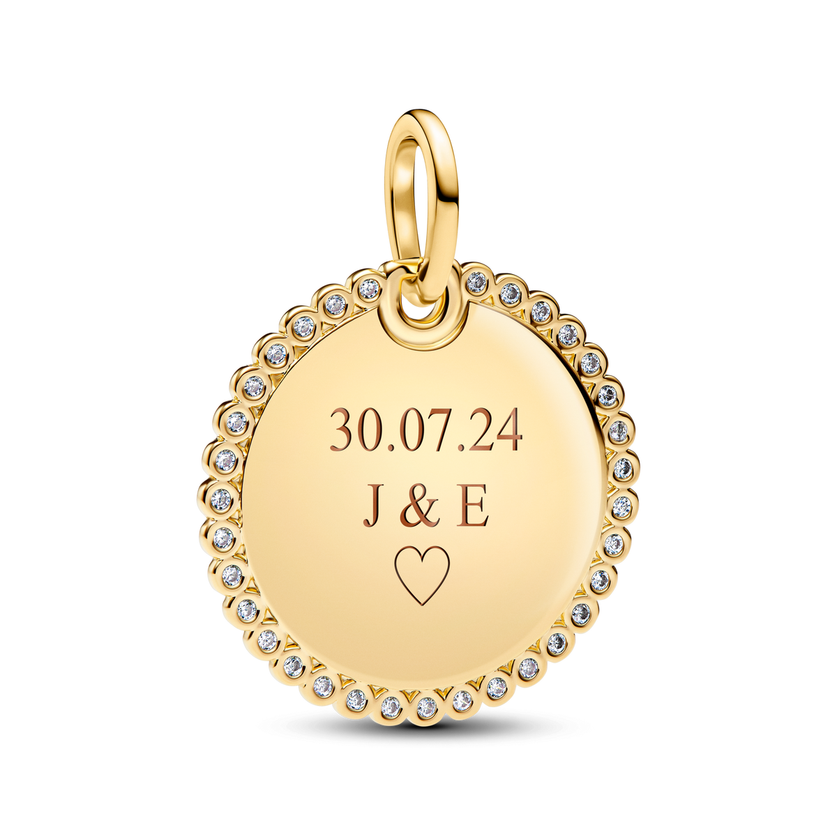 Engravable Round Tag Pendant