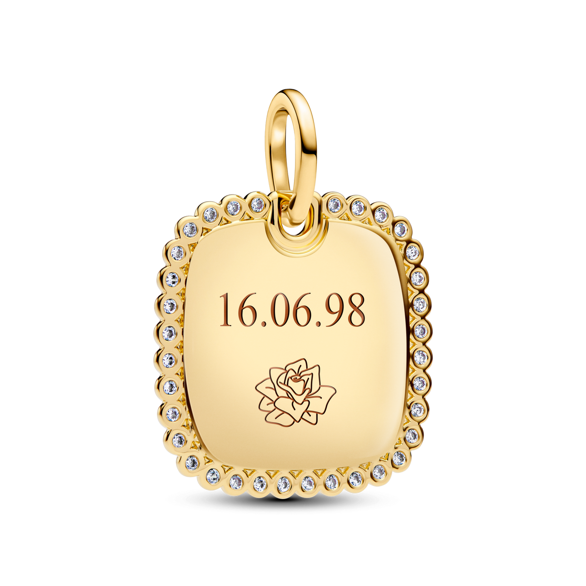 Engravable Square Tag Pendant