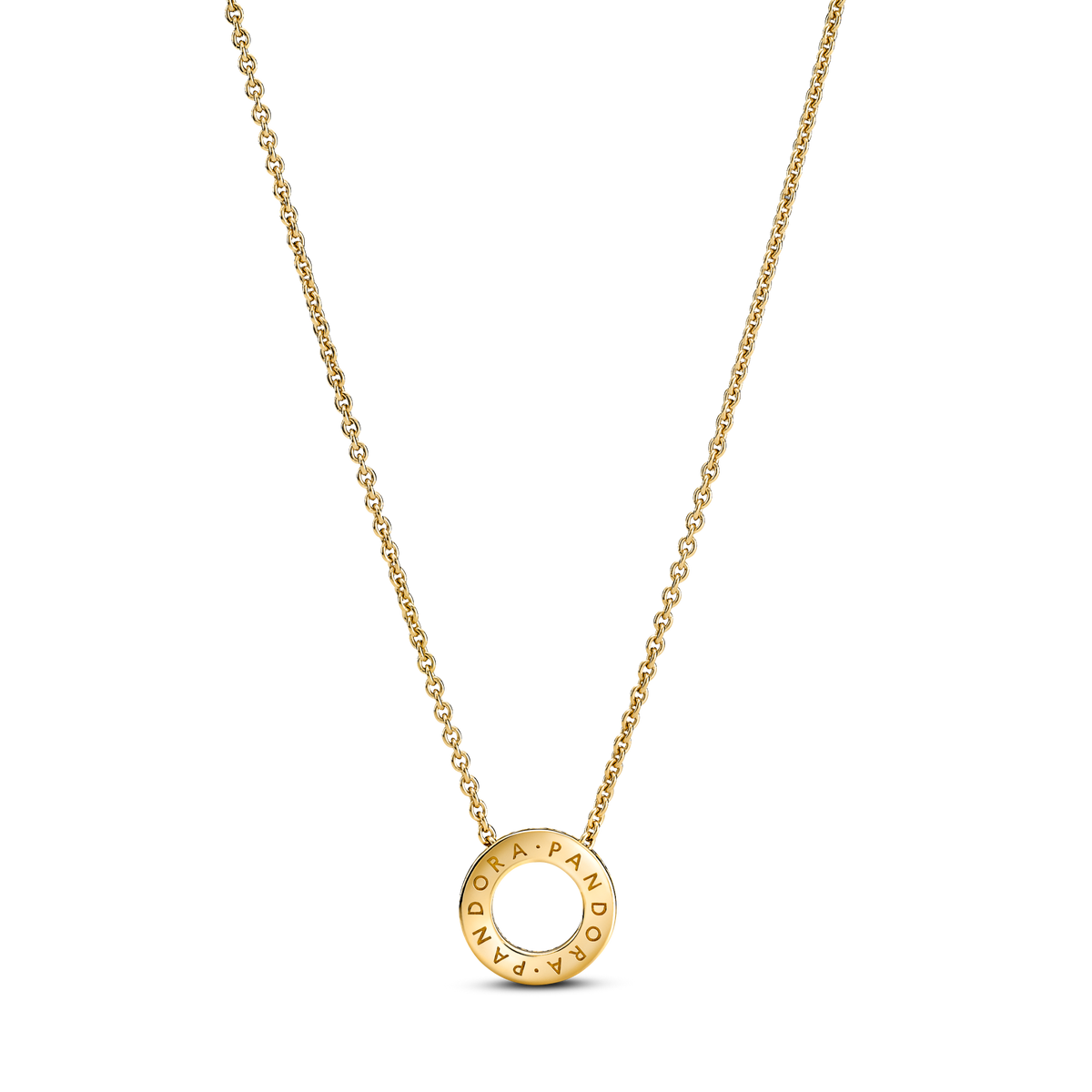 Pandora Logo Pavé Circle Collier Necklace