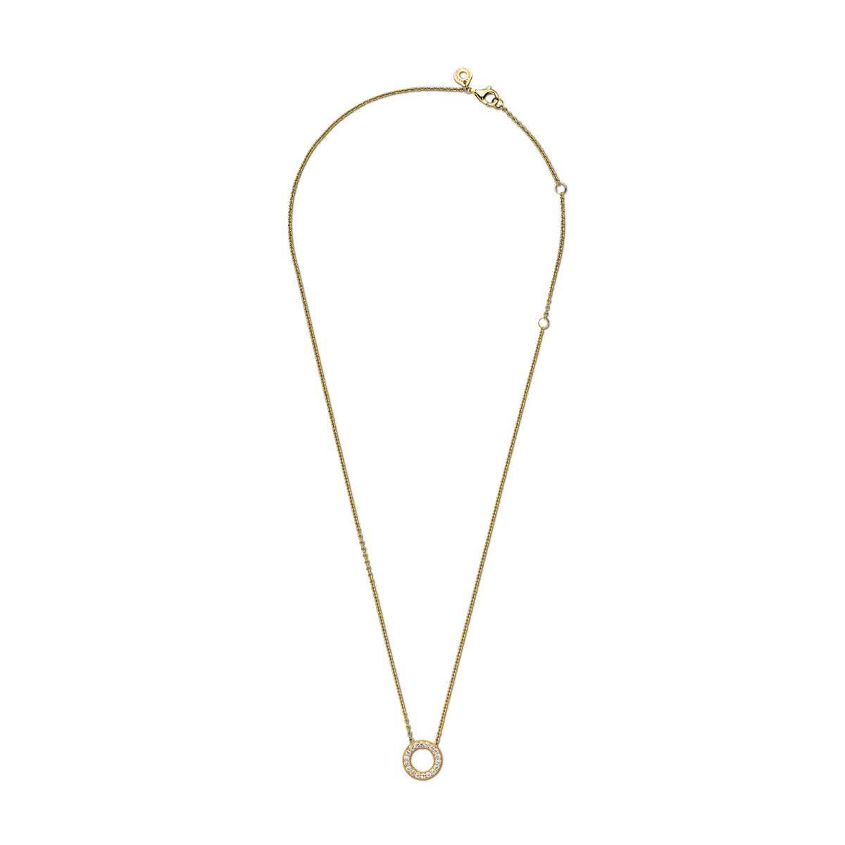 Pandora Logo Pavé Circle Collier Necklace