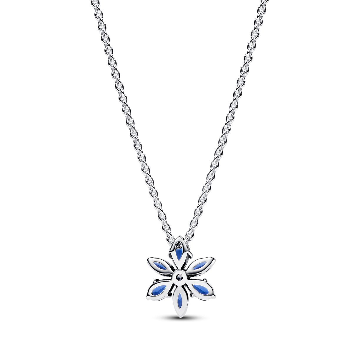 Sparkling Blue Herbarium Cluster Pendant Necklace