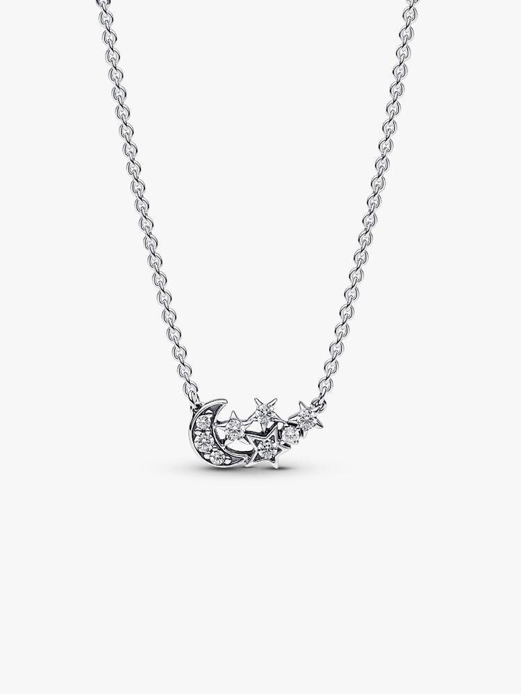 Sparkling Moon & Star Collier Necklace
